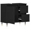 vidaXL Gabinete de Ba&ntilde;o con caj&oacute;n Roble Negro 65 x 33 x 60 cm