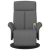 vidaXL Silla de masajes reclinable Gris oscuro 79 x 87 x 104.5 cm tela
