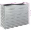 vidaXL Arriate de acero galvanizado plateado 100x40x77 cm