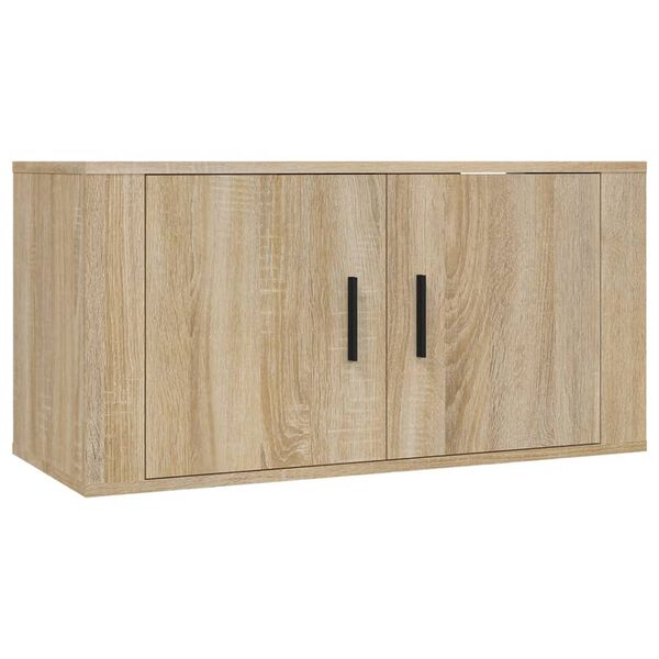 vidaXL Set de muebles para TV 4 pzas madera contrachapada roble Sonoma