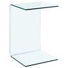 vidaXL Mesa auxiliar de vidrio templado 40x40x60 cm