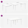 vidaXL Conjunto de Comedor de Jardín 5 pcs Blanco Ratan Polt