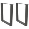 vidaXL Patas para mesa de comedor en forma de V (2 unidades), antracita, 80 x (72-73,3) cm, acero