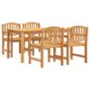 vidaXL Juego de comedor para jard&iacute;n 5 piezas madera maciza de teca