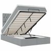 vidaXL Estructura de cama otomana colch&oacute;n tela gris claro