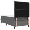 vidaXL Cama tipo Box Spring con colch&oacute;n Gris oscuro 100 x 200 cm tela
