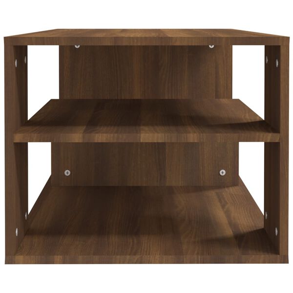 vidaXL Mesa de centro madera contrachapada roble marrón 100x50x40 cm