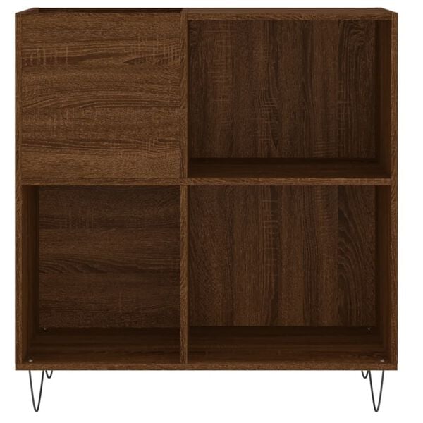 vidaXL Mueble discos madera contrachapada roble marrón 84,5x38x89 cm