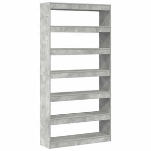 vidaXL Librer&iacute;a Gris Concreto 100 x 30 x 198 cm Madera de ingenier&iacute;a