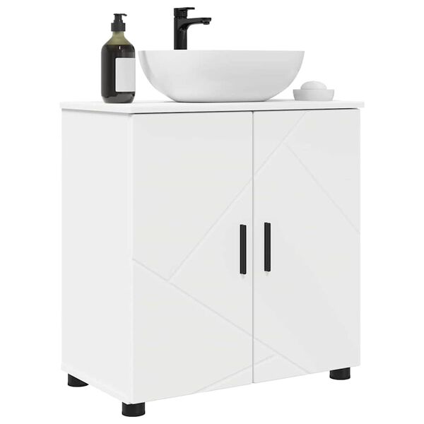 vidaXL Gabinete de Ba&ntilde;o 61 x 35 x 64 cm Madera contrachapada & Metal
