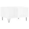 vidaXL Mesa de centro madera contrachapada blanco brillo 60x50x36,5 cm