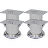 vidaXL 4 Patas Redondas para Sof&aacute; 60 mm (Color Cromo)