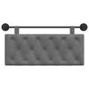 vidaXL Cabecera Colgante Gris oscuro 110 x 55 x 7 cm Terciopelo