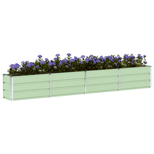 vidaXL Jardinera Verde 320 x 40 x 45 cm Acero