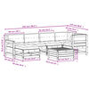 vidaXL Juego de muebles jard&iacute;n 7 pzas y cojines madera abeto Douglas