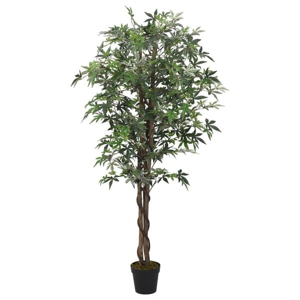 vidaXL Arce artificial con 672 hojas verde 180 cm