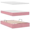 vidaXL Cama con almacenamiento Rosa 120 x 190 cm Terciopelo