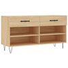 vidaXL Zapatero madera de ingenier&iacute;a roble Sonoma 102x35x55 cm