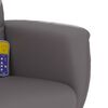vidaXL Sill&oacute;n de masaje reclinable con reposapi&eacute;s cuero sint&eacute;tico gris