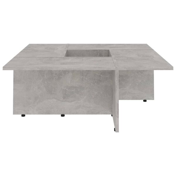 vidaXL Mesa de centro contrachapada gris hormig&oacute;n 79,5x79,5x30 cm