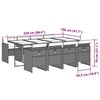 vidaXL Set de comedor de jard&iacute;n 9 pzas y cojines rat&aacute;n sint&eacute;tico negro