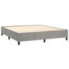 vidaXL Cama box spring con colch&oacute;n terciopelo gris claro 180x200 cm