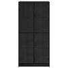 vidaXL Alacena Roble Negro 68 x 37 x 142 cm Madera contrachapada