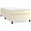 vidaXL Cama box spring con colch&oacute;n cuero sint&eacute;tico crema 100x200 cm