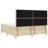 vidaXL Cama tipo Box Spring con colch&oacute;n Crema 180 x 200 cm tela
