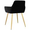 vidaXL Sillas de comedor 4 unidades terciopelo negro