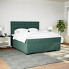 vidaXL Cama box spring con colch&oacute;n terciopelo verde oscuro 180x200 cm