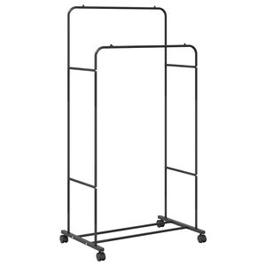 vidaXL Perchero para ropa Negro 80 x 53 x 156 cm