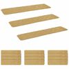 vidaXL Alfombrillas para escaleras 15 uds. 76 x 20 cm Beige Poli&eacute;ster