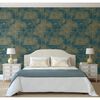 DUTCH WALLCOVERINGS Papel pintado Tropical azul oscuro y dorado
