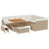 vidaXL Conjunto de sof&aacute;s de jard&iacute;n 12 uds. 7-N&uacute;mero de plazas Beige