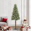 vidaXL &Aacute;rbol de Navidad Delgado con 300 LED con soporte Verde 210 cm