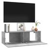 vidaXL Mueble para TV madera contrachapada gris hormigón 100x30x30 cm