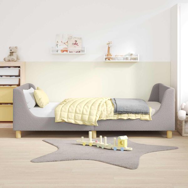 vidaXL Cama para ni&ntilde;os con cabecero Gris Claro 80 x 200 cm