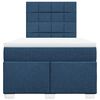 vidaXL Cama box spring con colch&oacute;n tela azul 120x200 cm