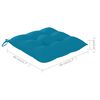 vidaXL Sillas de jardín 2 uds madera de teca con cojines azul claro