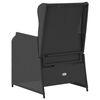 vidaXL Sillones reclinable jard&iacute;n cojines 2 uds rat&aacute;n sint&eacute;tico negro
