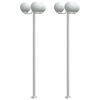 vidaXL Farolas de exterior 2 unidades acero inoxidable 215 cm