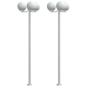 vidaXL Farolas de exterior 2 unidades acero inoxidable 215 cm