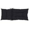 vidaXL Cojines silla respaldo alto 4 uds a cuadros negro 120x50x7 cm