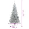 vidaXL &Aacute;rbol de Navidad artificial con soporte plateado PET 180 cm