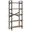 vidaXL Estante de libros 5 niveles 100 x 33,5 x 178 cm Roble artisan