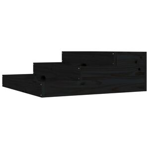 vidaXL Jardinera de madera maciza de pino negro 78x78x27 cm
