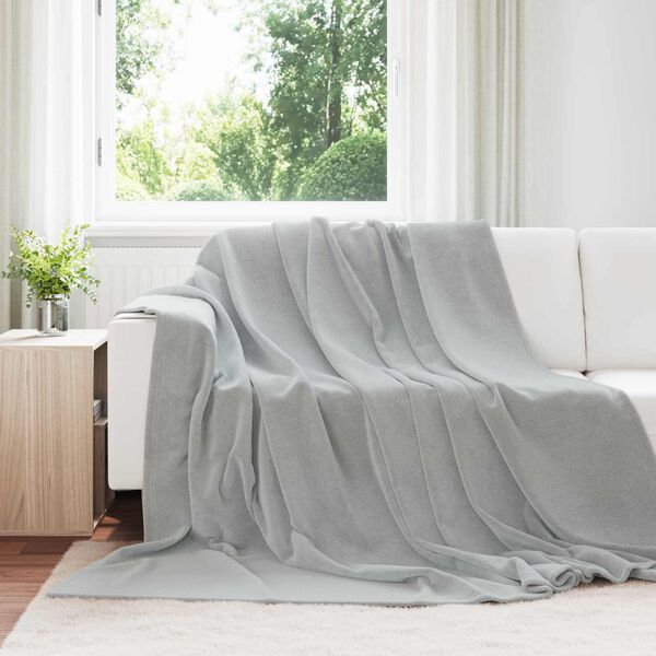 vidaXL Manta Gris 240 x 270 cm Lana