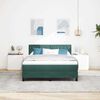 vidaXL Cama Box Spring LED Verde oscuro 140 x 190 cm Terciopelo