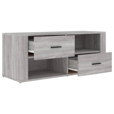 vidaXL Mueble de TV madera contrachapada gris Sonoma 100x35x40 cm